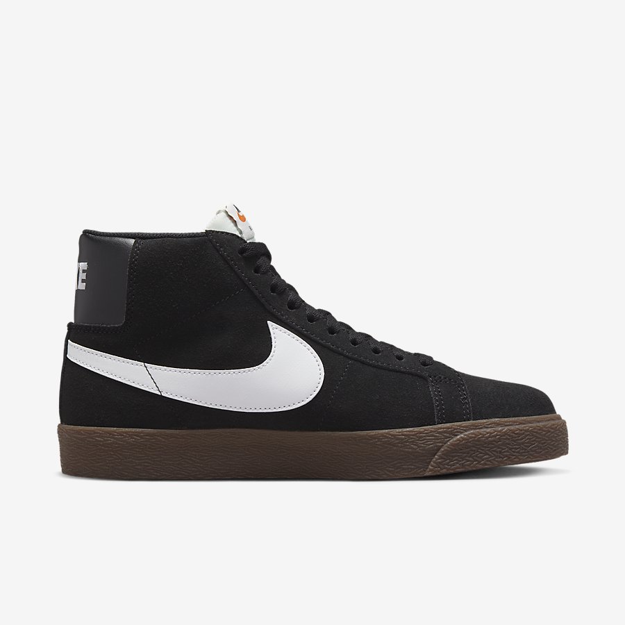 Giày Nike SB Zoom Blazer Mid Nữ Đen Trắng Đế Nâu